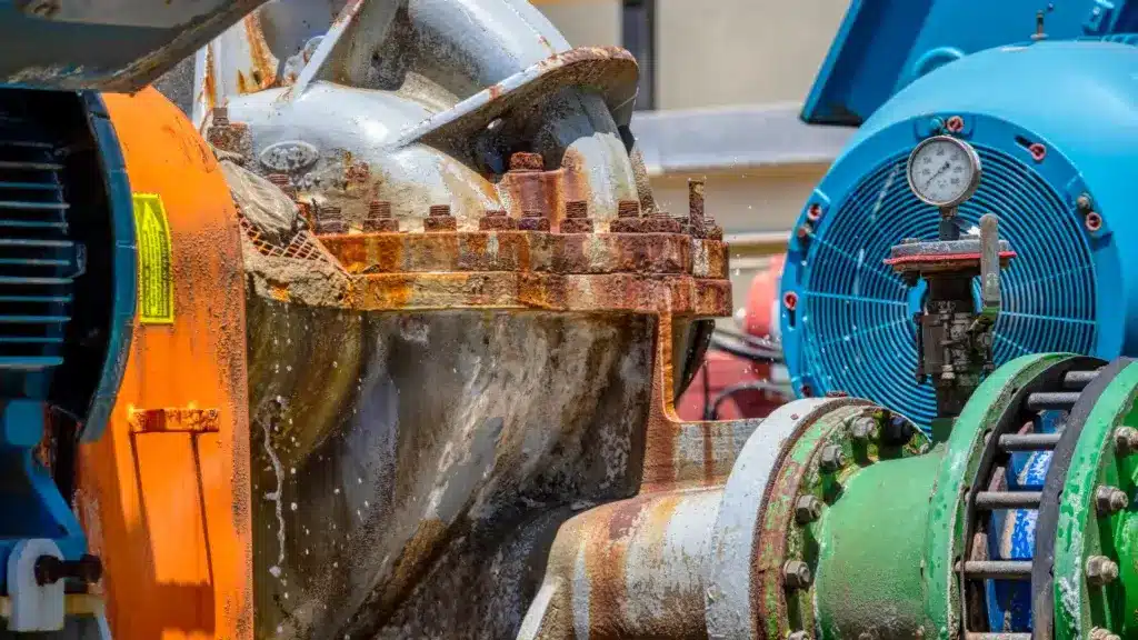 Desgaste em bomba de polpa de mineração